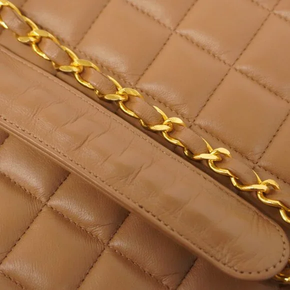 Authentic Chanel NEW quilted camel leather brown lambskin tote with wallet LWILL - Picture 7 of 12